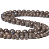 Natural Coffee Labradorite Round Stone Beads for DIY Jewelry Making
