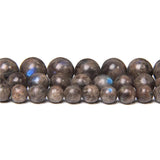 Natural Coffee Labradorite Round Stone Beads for DIY Jewelry Making