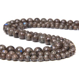 Natural Coffee Labradorite Round Stone Beads for DIY Jewelry Making