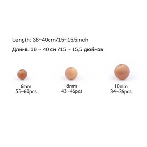 WLYeeS Round Matte Champagne Carnelian Bead 6 8 10mm