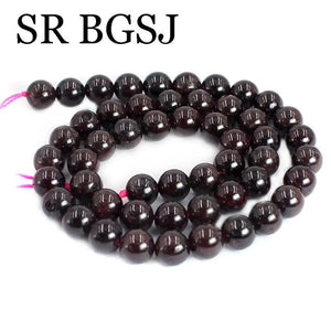 Natural Stone Red Garnet Beads - Jewelry Making DIY