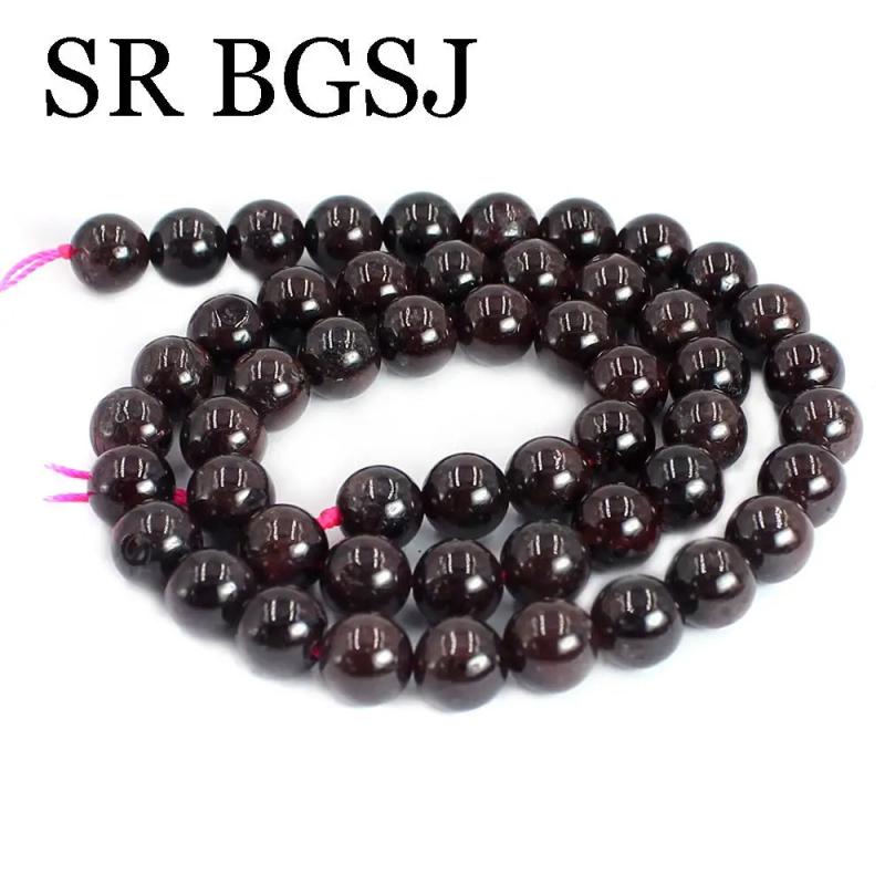 Natural Stone Red Garnet Beads - Jewelry Making DIY