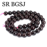 Natural Stone Red Garnet Beads - Jewelry Making DIY
