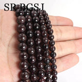 Natural Stone Red Garnet Beads - Jewelry Making DIY