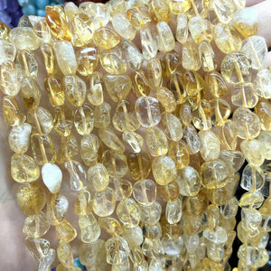 Natural Yellow Citrines Crystal Loose Spacer Beads 15''