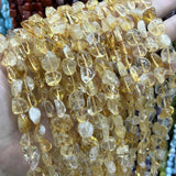 Natural Yellow Citrines Crystal Loose Spacer Beads 15''