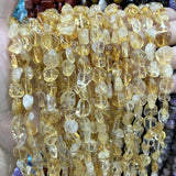 Natural Yellow Citrines Crystal Loose Spacer Beads 15''