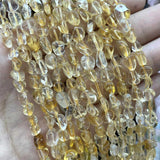 Natural Yellow Citrines Crystal Loose Spacer Beads 15''
