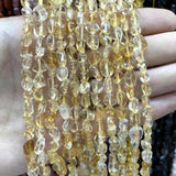 Natural Yellow Citrines Crystal Loose Spacer Beads 15''