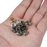 30pcs Rhinestone Spacer Beads for DIY Jewelry Making, Metal Cz