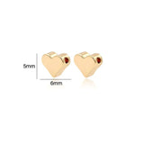 20PCS 14K Plated Brass Heart Spacer Beads for DIY Jewelry Making