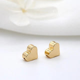 20PCS 14K Plated Brass Heart Spacer Beads for DIY Jewelry Making