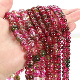 Red Crystal Green Ghost Stone Round Loose Spacer Bead for Jewelry Making