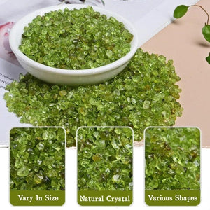 30g Peridot Crystal Chip Ore Minerals Reiki Healing Gravel Specimen