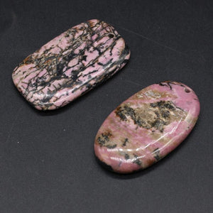 Pink Network Stone Pendant 35x50mm for Necklace Making
