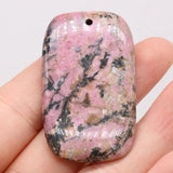 Pink Network Stone Pendant 35x50mm for Necklace Making