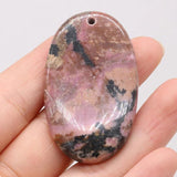 Pink Network Stone Pendant 35x50mm for Necklace Making