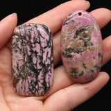 Pink Network Stone Pendant 35x50mm for Necklace Making