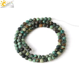 CSJA 100% Natural Stone African Turquoises Round Loose Beads for Jewelry Making