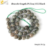 CSJA 100% Natural Stone African Turquoises Round Loose Beads for Jewelry Making