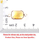 CSJA Glass Crystal Beads Rainbow 10pcs, Geometric Shape E892