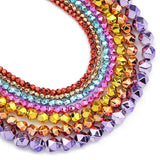 Faceted Round Hematite Stone Spacer Beads for DIY Jewelry Making