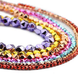 Faceted Round Hematite Stone Spacer Beads for DIY Jewelry Making