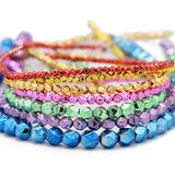 Faceted Round Hematite Stone Spacer Beads for DIY Jewelry Making