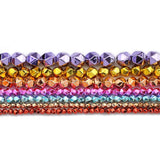 Faceted Round Hematite Stone Spacer Beads for DIY Jewelry Making