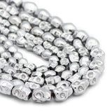 Silver Skull Hematite Stone Spacer Beads for DIY Jewelry Making