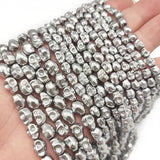 Silver Skull Hematite Stone Spacer Beads for DIY Jewelry Making