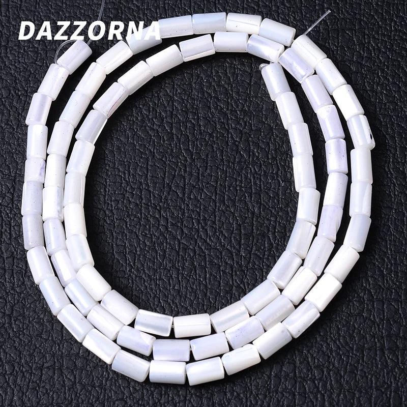Colorful Shell Tube Beads for DIY Jewelry Making Approx 80Pcs
