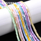 Colorful Shell Tube Beads for DIY Jewelry Making Approx 80Pcs
