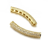 Micro-Mosaic CZ Long Tube Beads for Bracelet Making