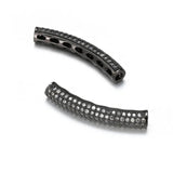 Micro-Mosaic CZ Long Tube Beads for Bracelet Making