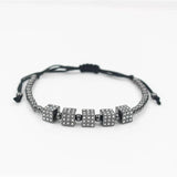 5Pcs/Set Micro Pave CZ Square Metal Charm Beads For DIY Bracelets