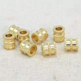 50 PCS Brass Cylinder Spacer Beads for Jewelry Making