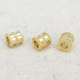 50 PCS Brass Cylinder Spacer Beads for Jewelry Making