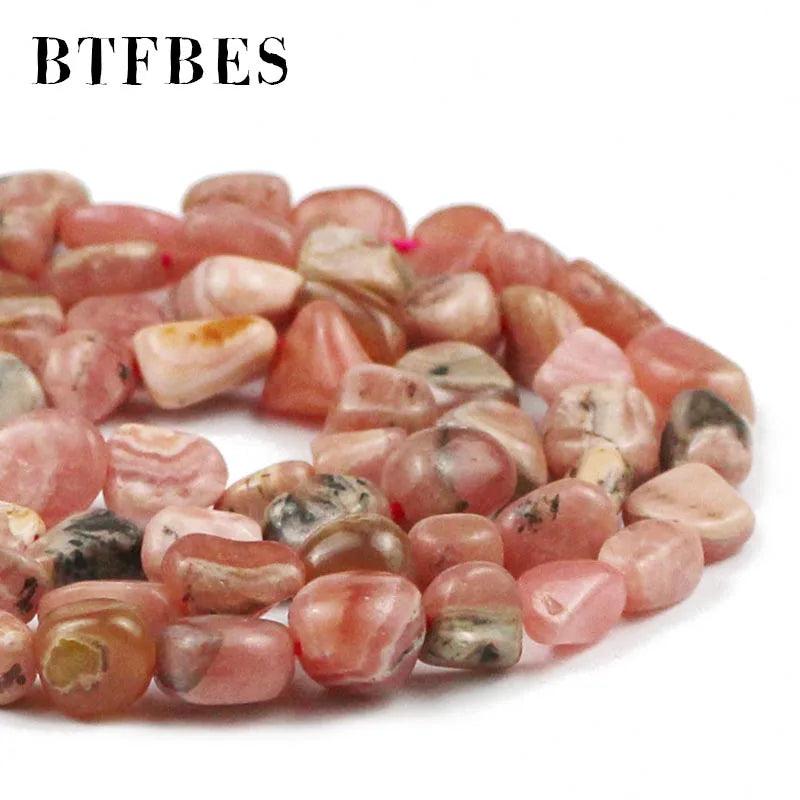 Irregular Gravel Argentina Rhodonite Beads for Bracelet Jewelry