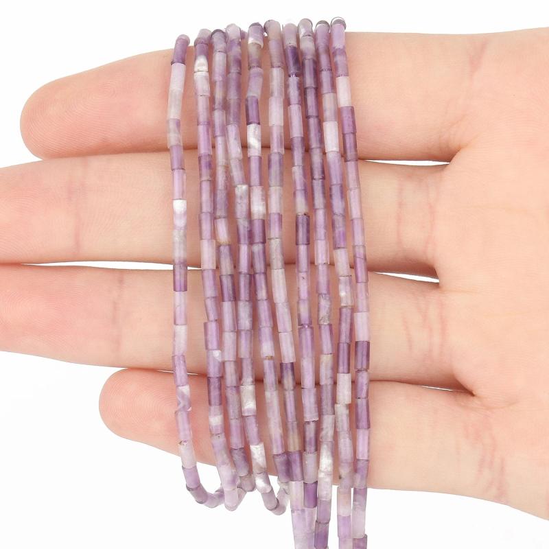 5mm Natural Stone Beads Cylinder Shape Variety Pack for Jewelry Making