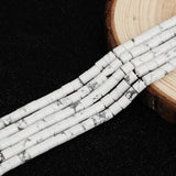 4x4mm Turquoise Howlite Column Shape Beads for DIY Jewelry Making
