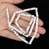 4x4mm Turquoise Howlite Column Shape Beads for DIY Jewelry Making