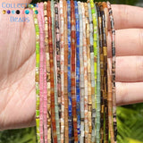 6x2mm Natural Stone Beads Tiger Eye Amazonite Round Spacer Loose Beads 15''