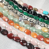 Natural Stone Beading Faceted Oval Shape Gemstone Loose Beads