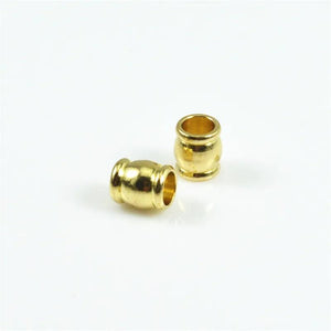 100 PCS 6.5mm*6mm Metal Raw Brass Spacer Bead Barrel Beads
