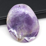 Natural Amethyst Stone Egg Shape Loose Beads for Jewelry Making