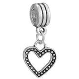 10Pcs Silver Charm Beads Pendant For Jewelry Making