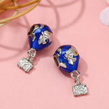 10pcs Astronaut & Balloon Beads Pink Crystal Heart Charm DIY Bracelet Accessory
