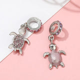 10pcs Astronaut & Balloon Beads Pink Crystal Heart Charm DIY Bracelet Accessory