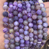 6-12mm Purple Druzy Agate Beads 15'' Strand Round Loose Gemstone Beads